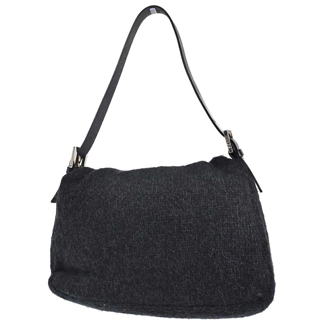 Borsa Fendi Mamma Baguette Vintage in Lana Nera