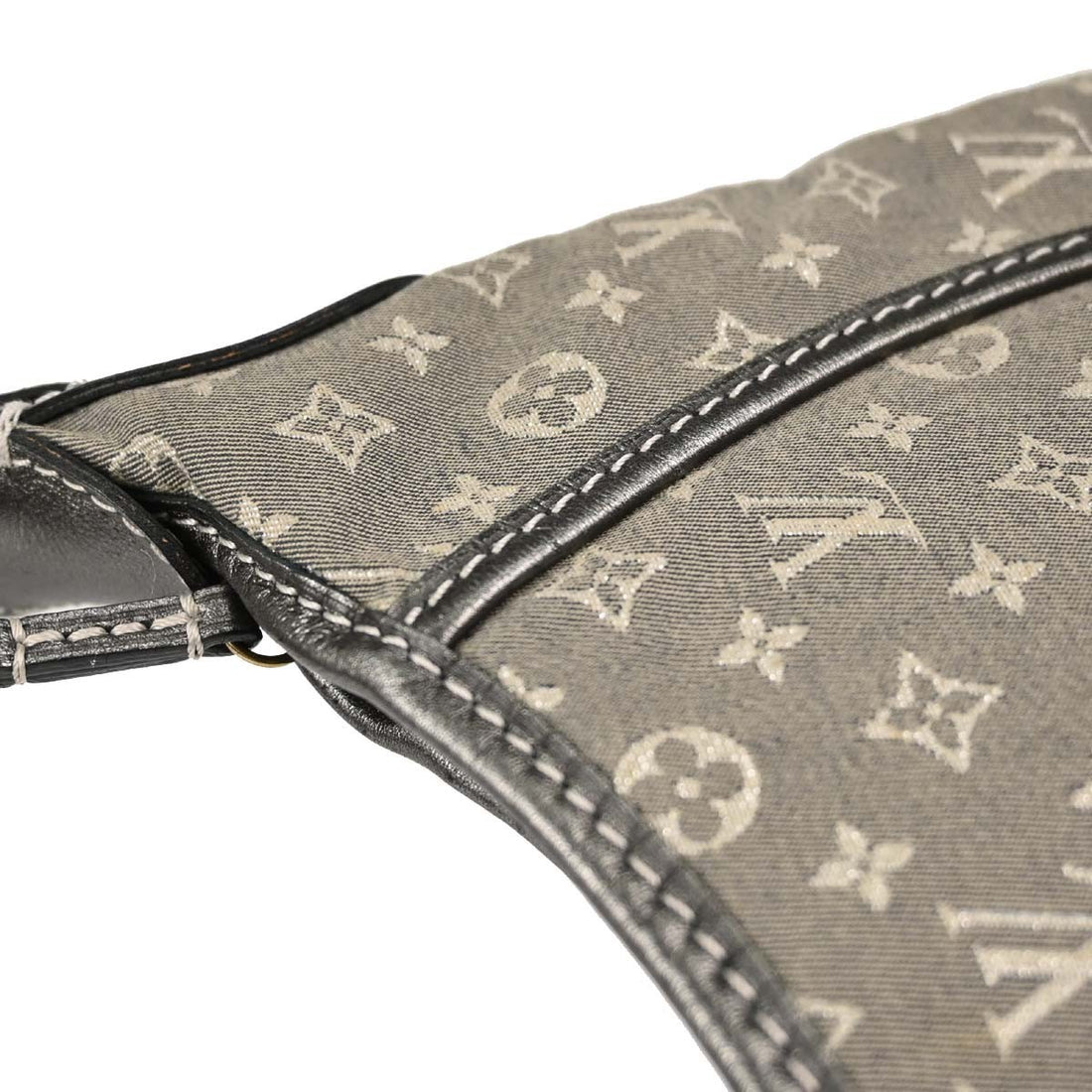 Louis Vuitton Gray Monogram Mini Lin Manon PM Hobo Handbag Vintage