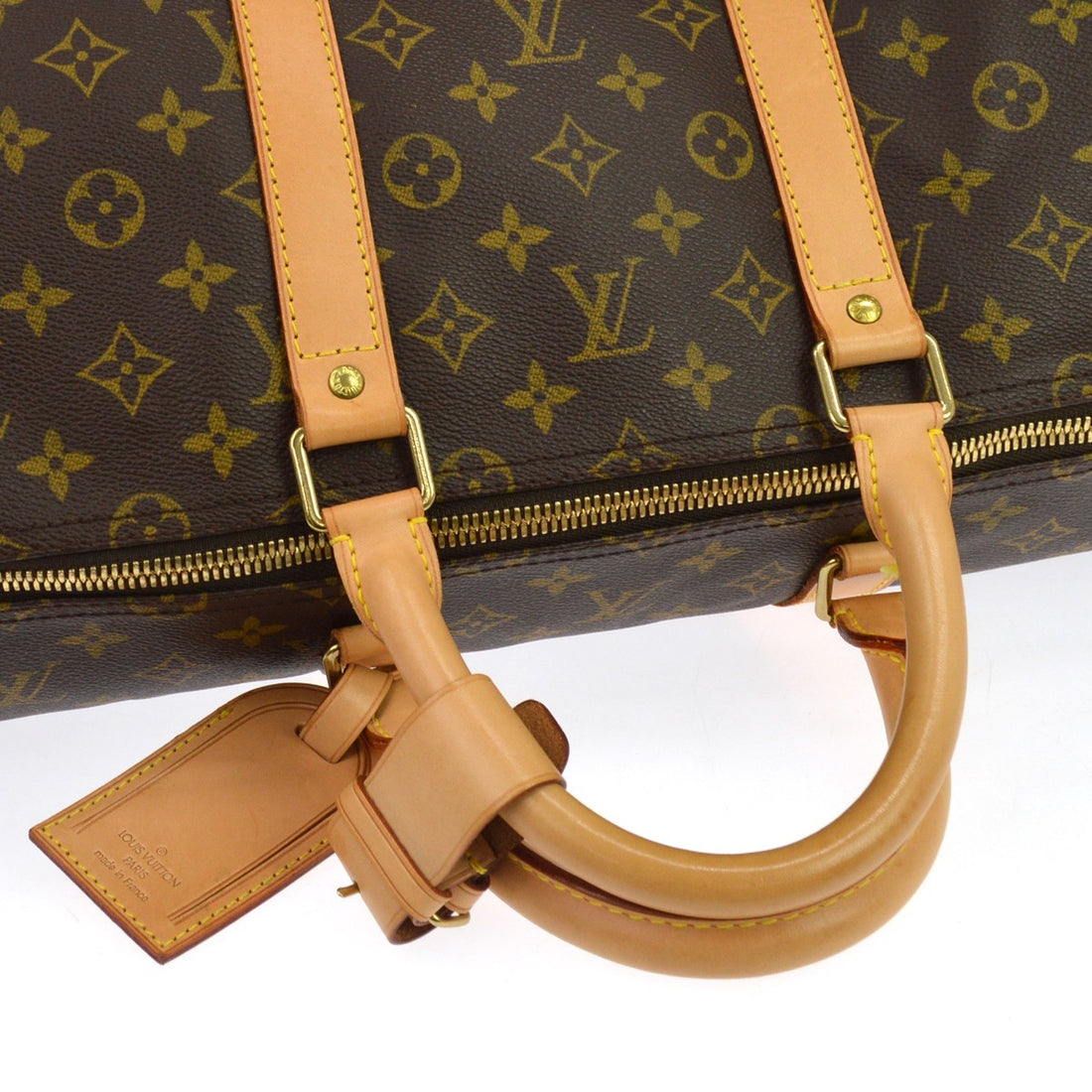 Borsa Louis Vuitton Monogram Keepall Bandouliere 55 Vintage in Monogram Canvas Marrone