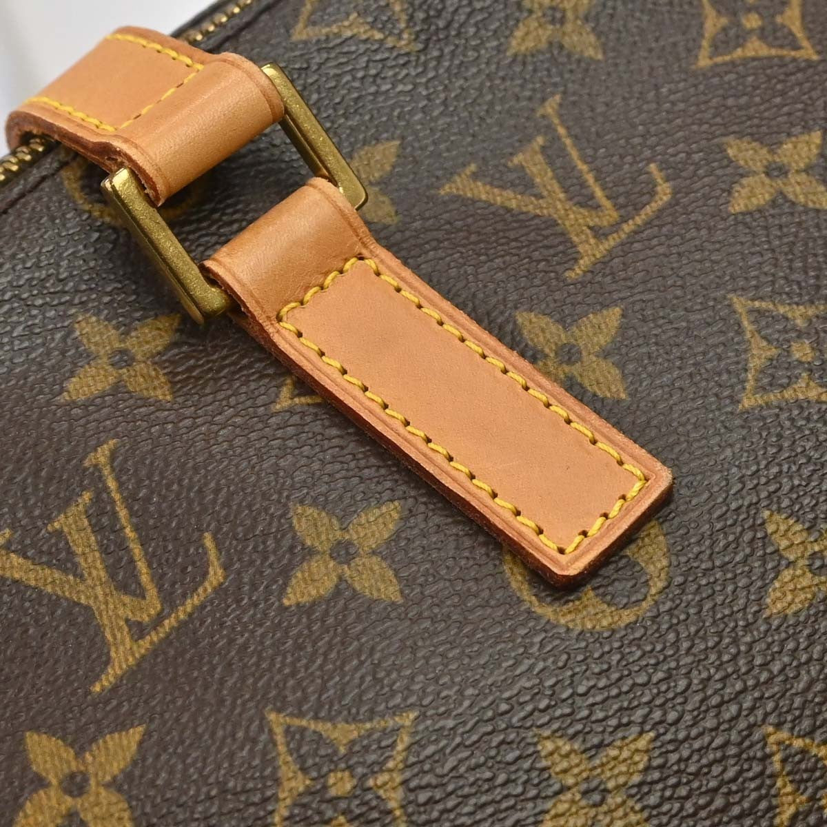 Borsa Louis Vuitton Cabas Mezzo Vintage in Tela Monogram Marrone