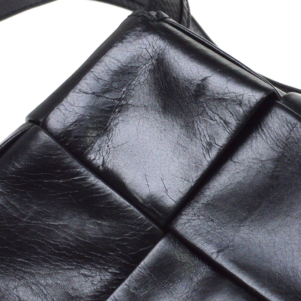 Bottega Veneta Black Intrecciato Candy Cassette Mini Shoulder Bag