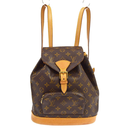 Borsa Louis Vuitton Montsouris MM Vintage in Tela Monogram Marrone
