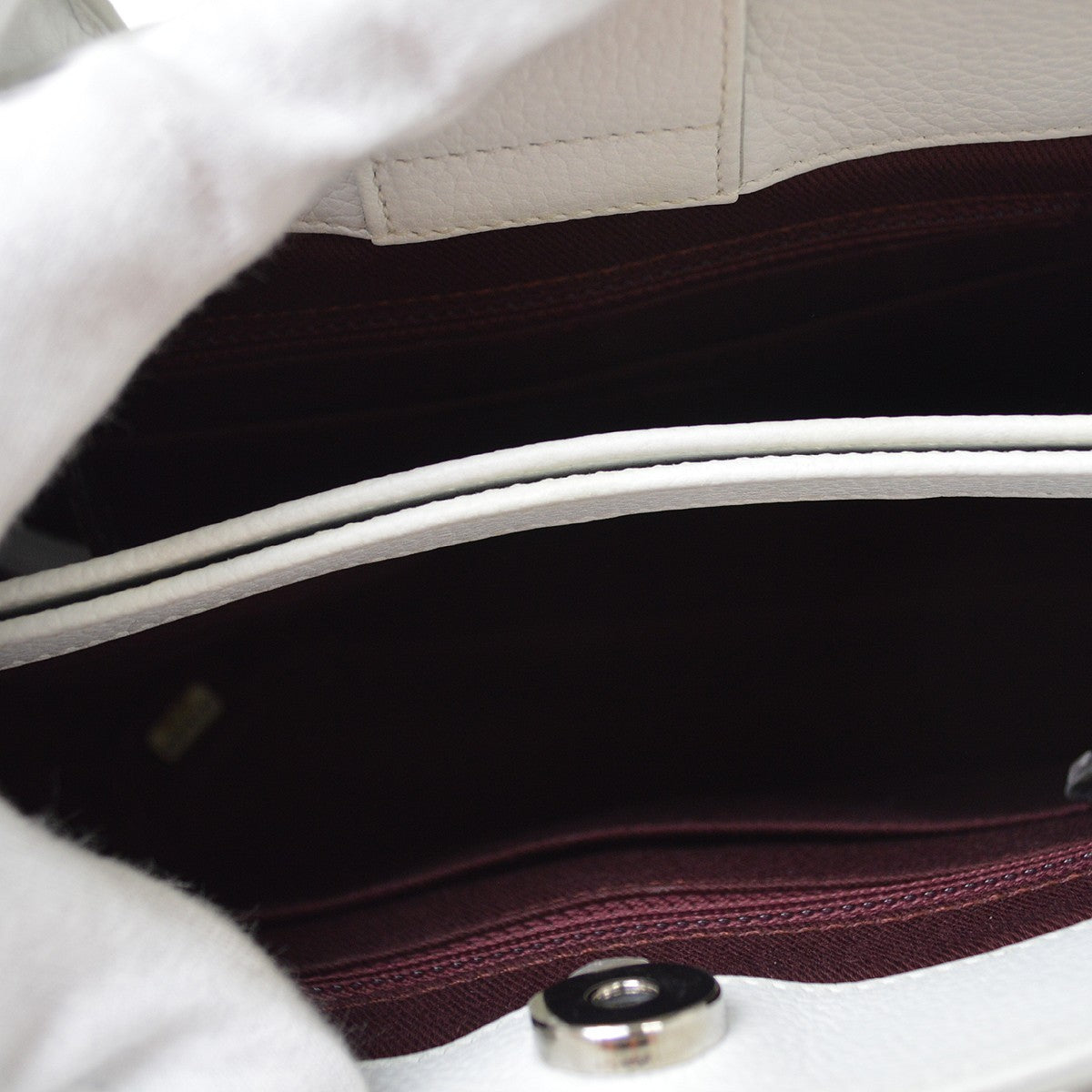 Chanel White Calfskin 2way Handbag