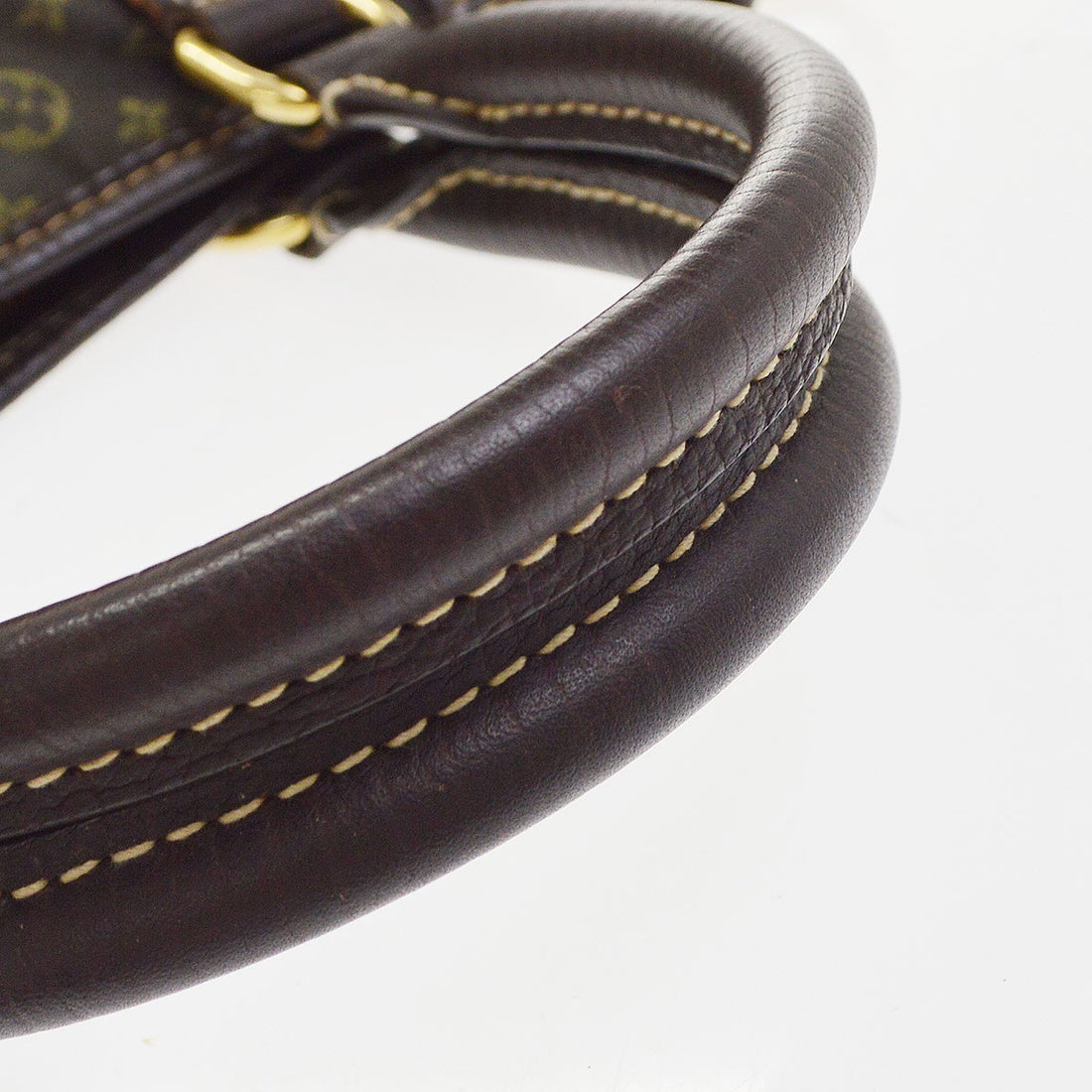 Borsa Louis Vuitton Brown Mini Lin Buzasu Anjou Bag Vintage in Mini Lin Canvas, Pelle Marrone