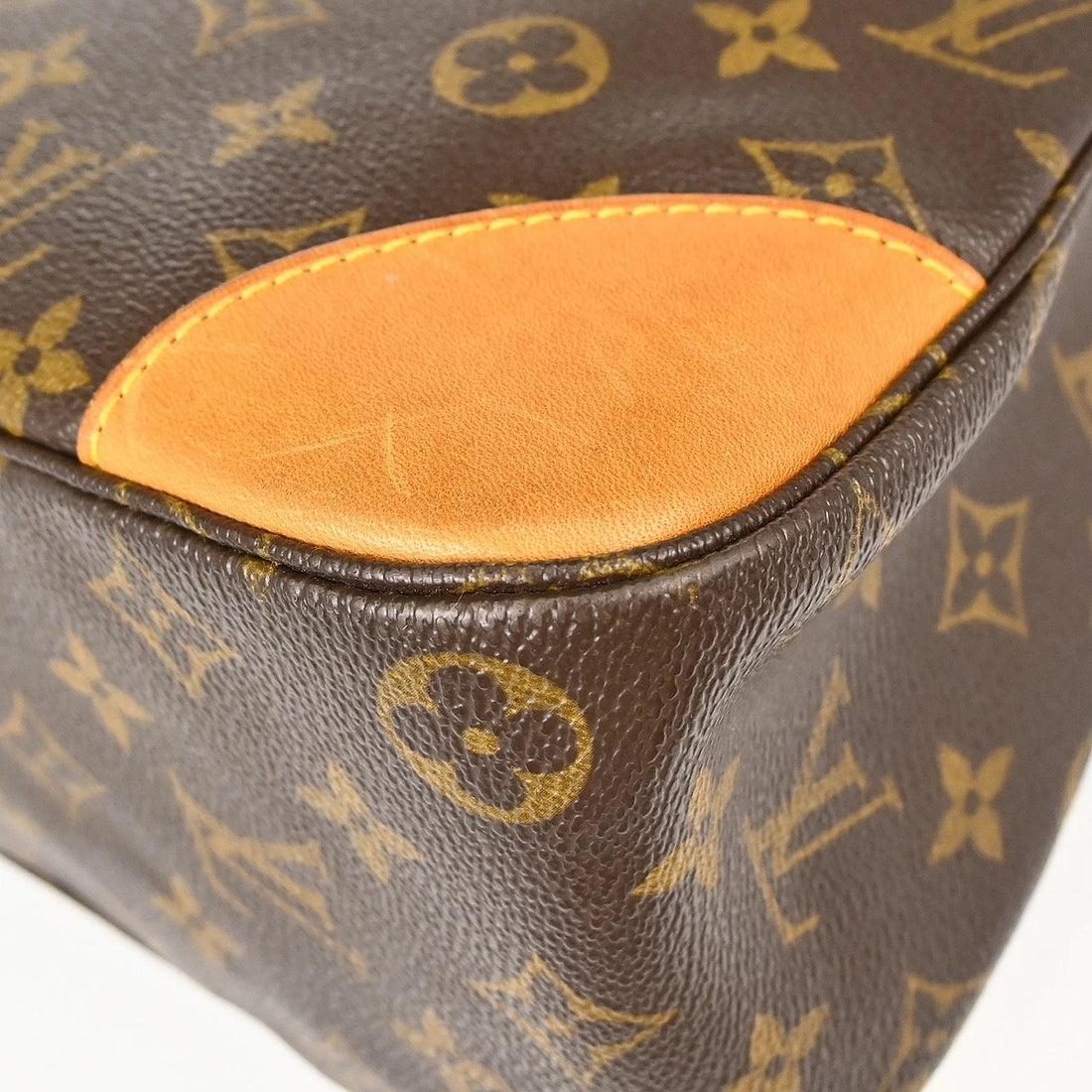 Borsa Louis Vuitton Boulogne 35 Shoulder Bag Vintage in Leather Marrone