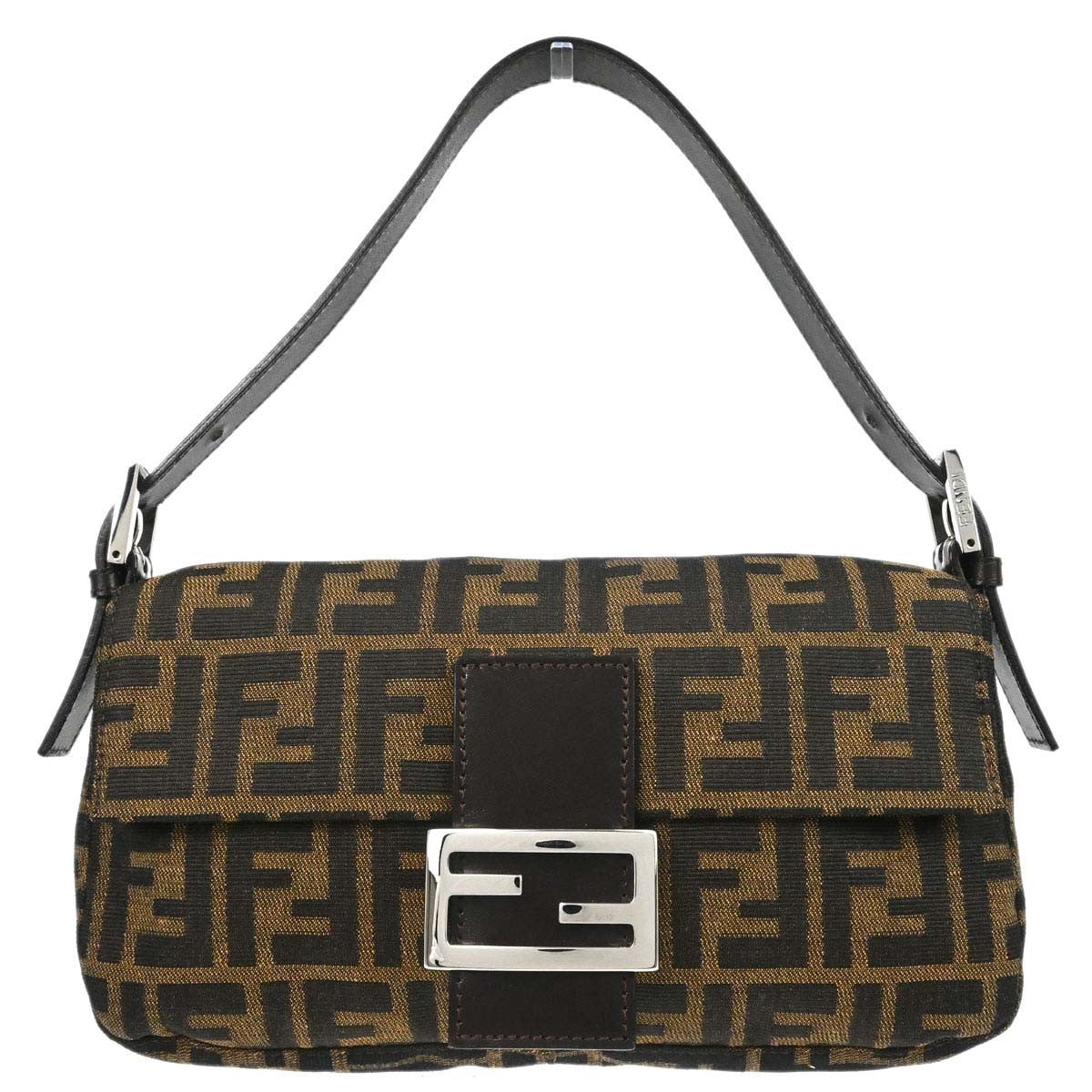 Borsa Fendi Baguette Zucca vintage in tela marrone