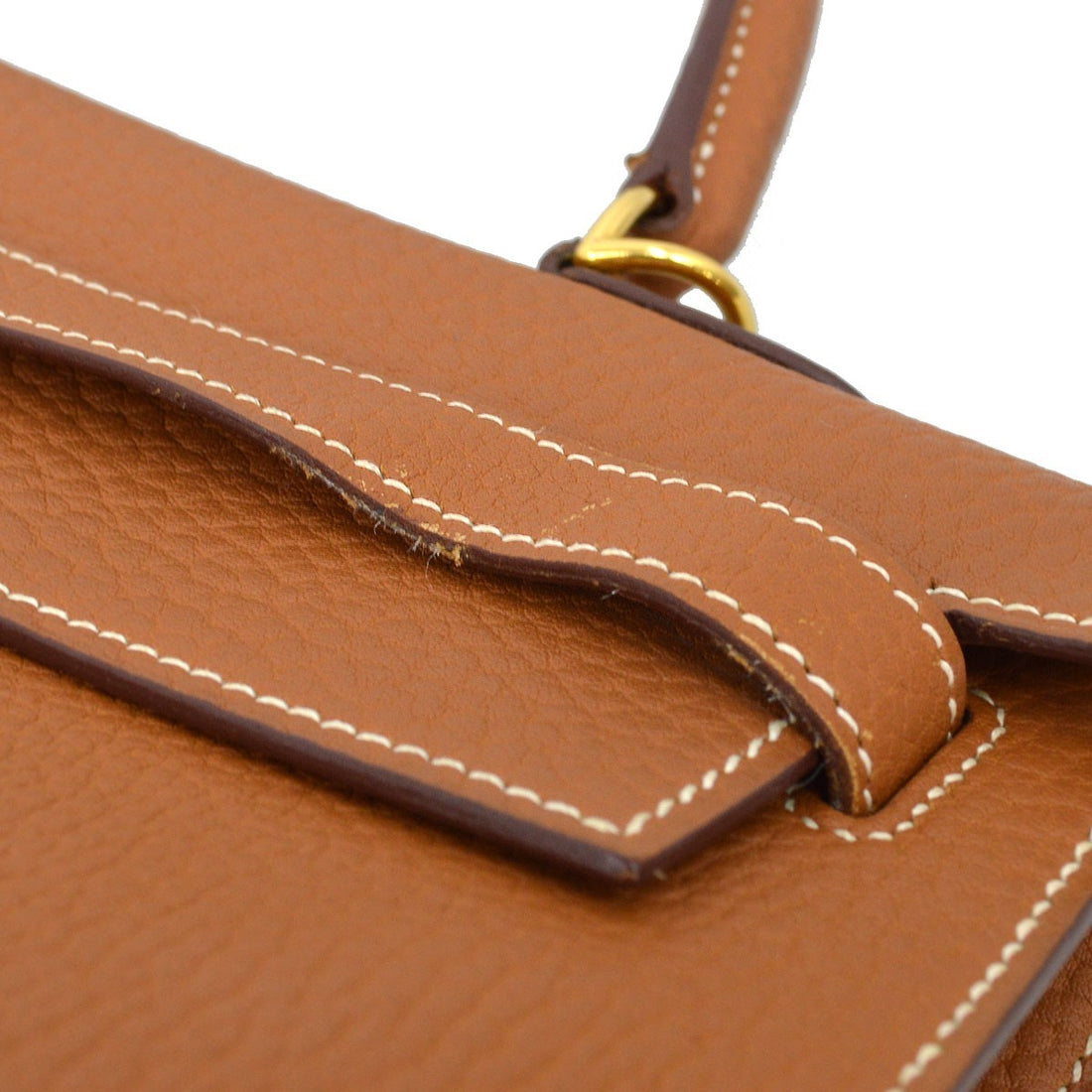 Borsa Hermès Kelly 35 Sellier 2way Vintage in Pelle Fjord Gold