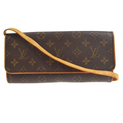 Borsa Louis Vuitton Pochette Twin GM Vintage in Tela Monogram Marrone