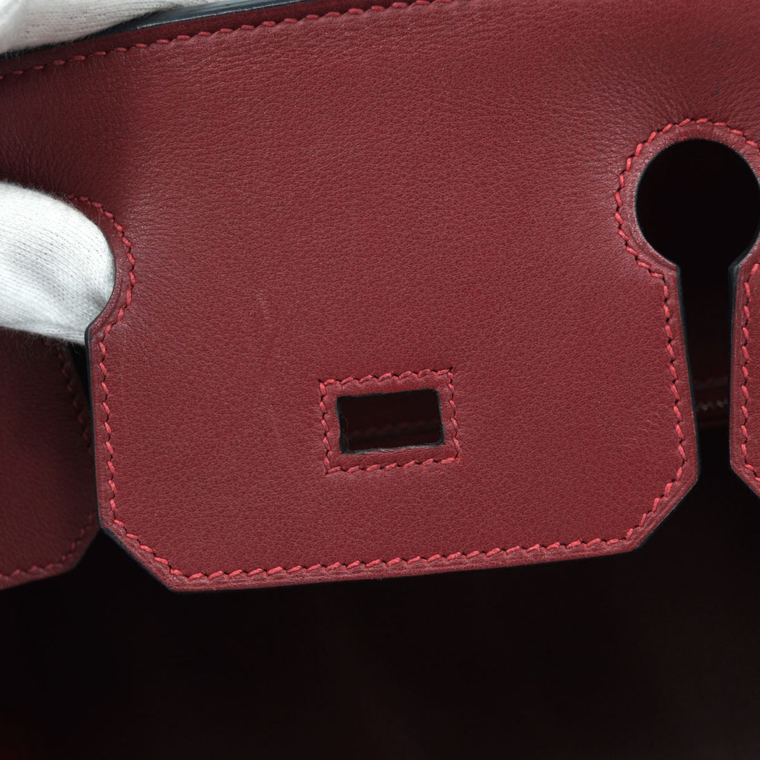 Borsa Hermès Rouge H Swift Birkin 30 Handbag Vintage in Pelle Swift Rouge H