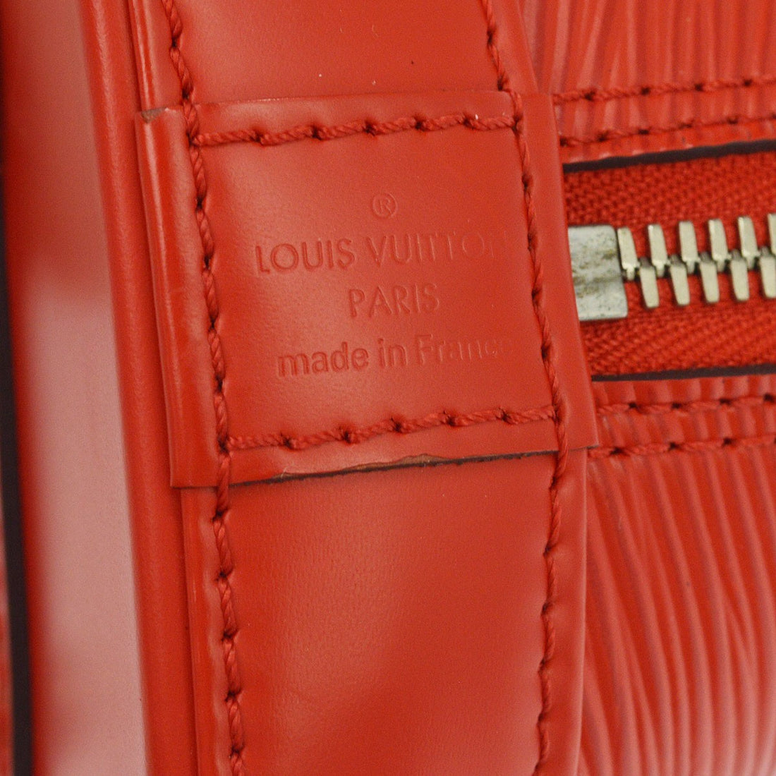 Borsa Louis Vuitton Alma BB Vintage in Pelle Epi Rossa