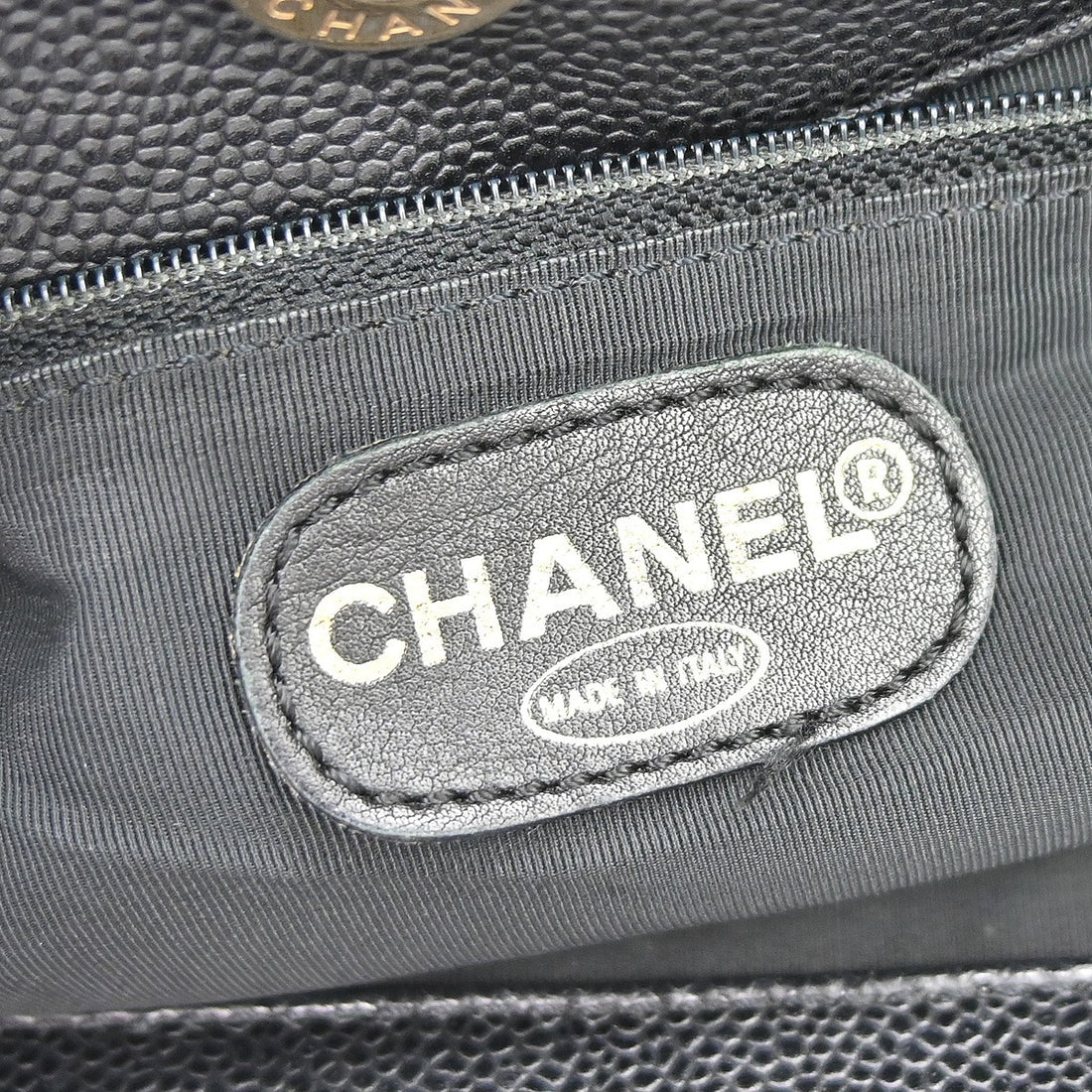 Chanel Wood Handle in Pelle di Vitello Nero Vintage