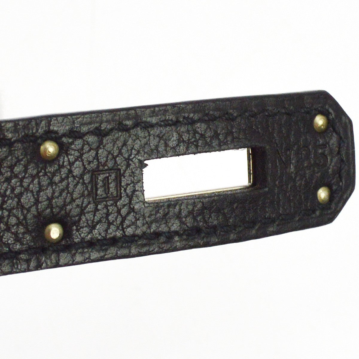 Borsa Hermès Kelly 32 Retourne Vintage in Pelle Evergrain Nera