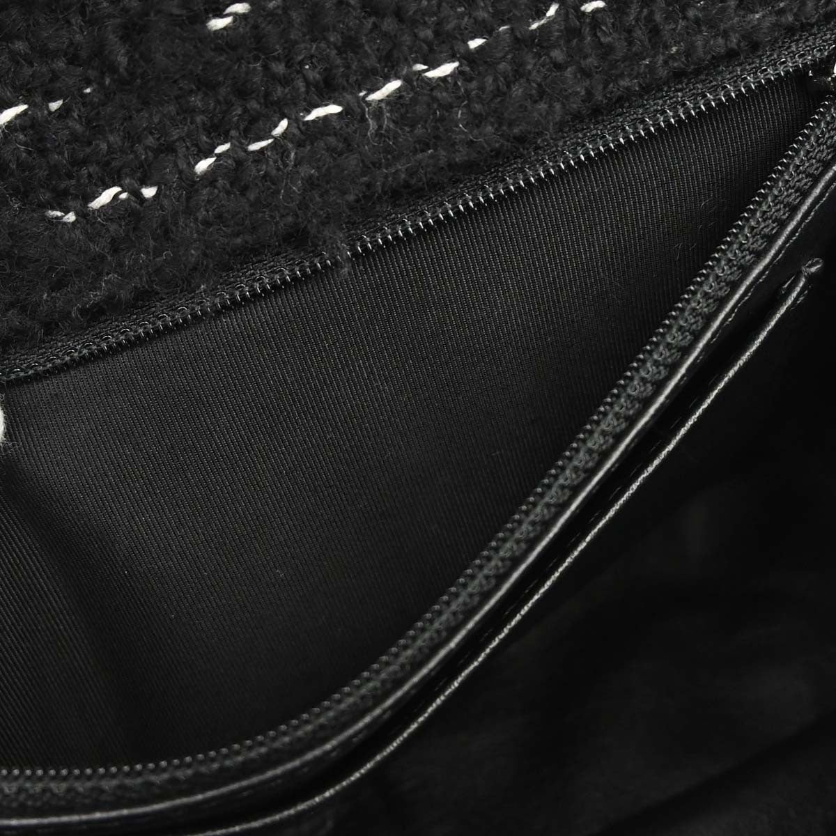 Chanel Black Tweed Elementary Chic Flap Shoulder Bag Vintage
