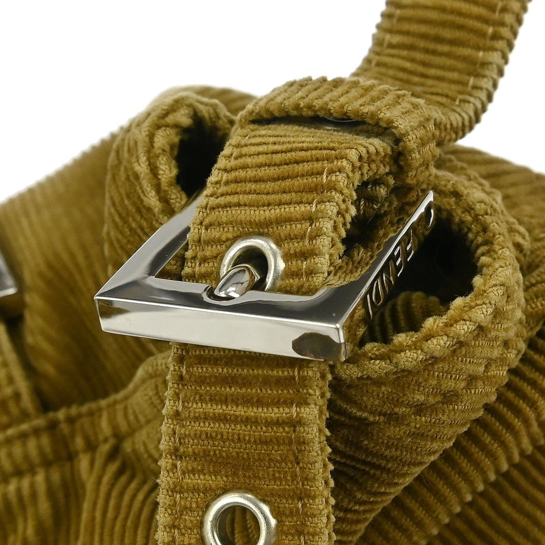 Borsa Fendi Vintage a Mano in Cotone Marrone