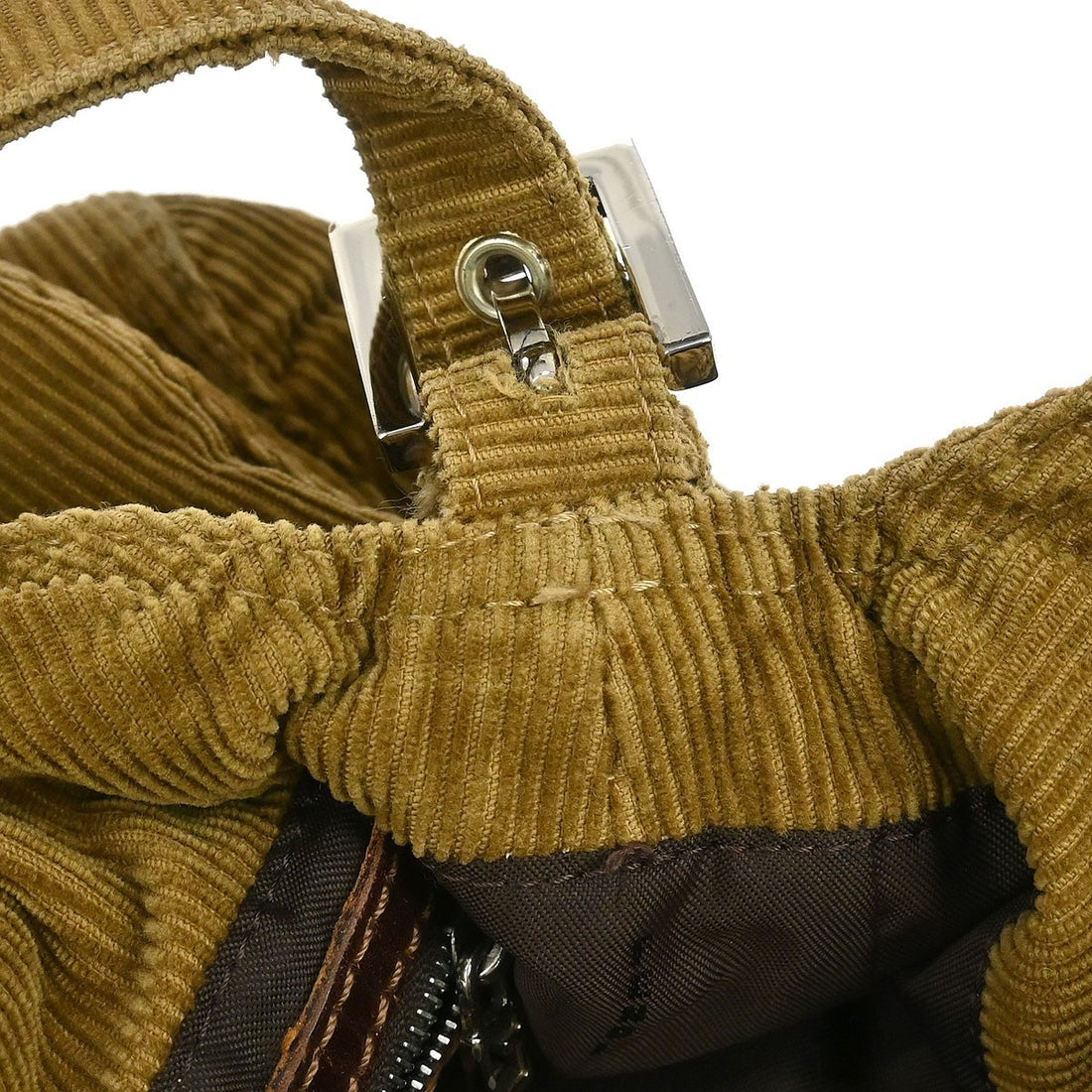 Borsa Fendi Vintage a Mano in Cotone Marrone
