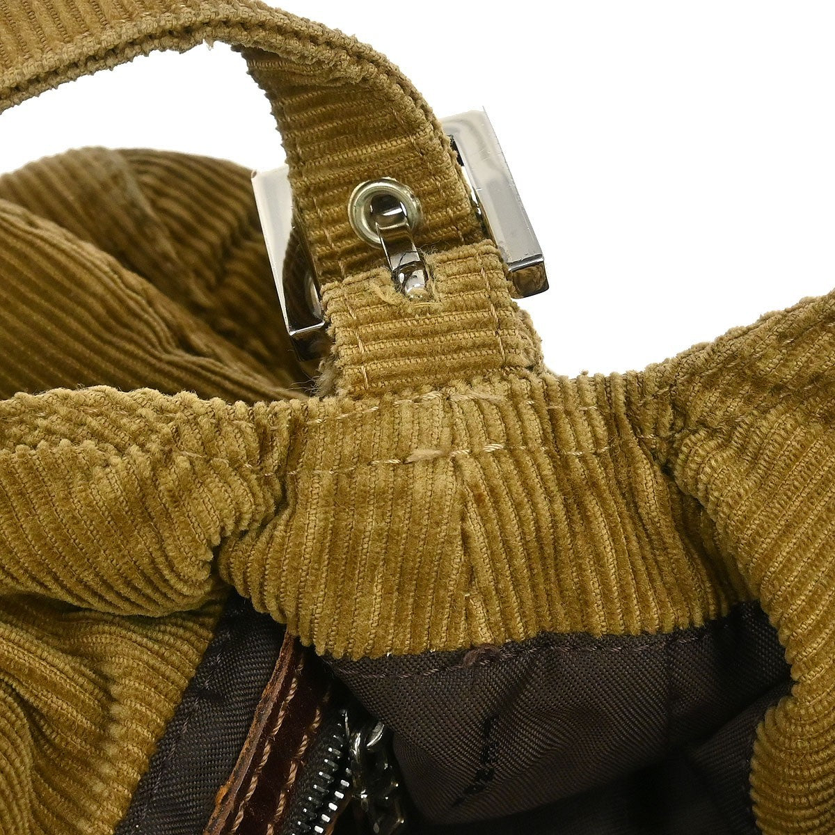 Fendi Brown Cotton Handbag