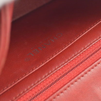 Borsa Chanel Single Flap Vintage in Pelle di Agnello Rossa