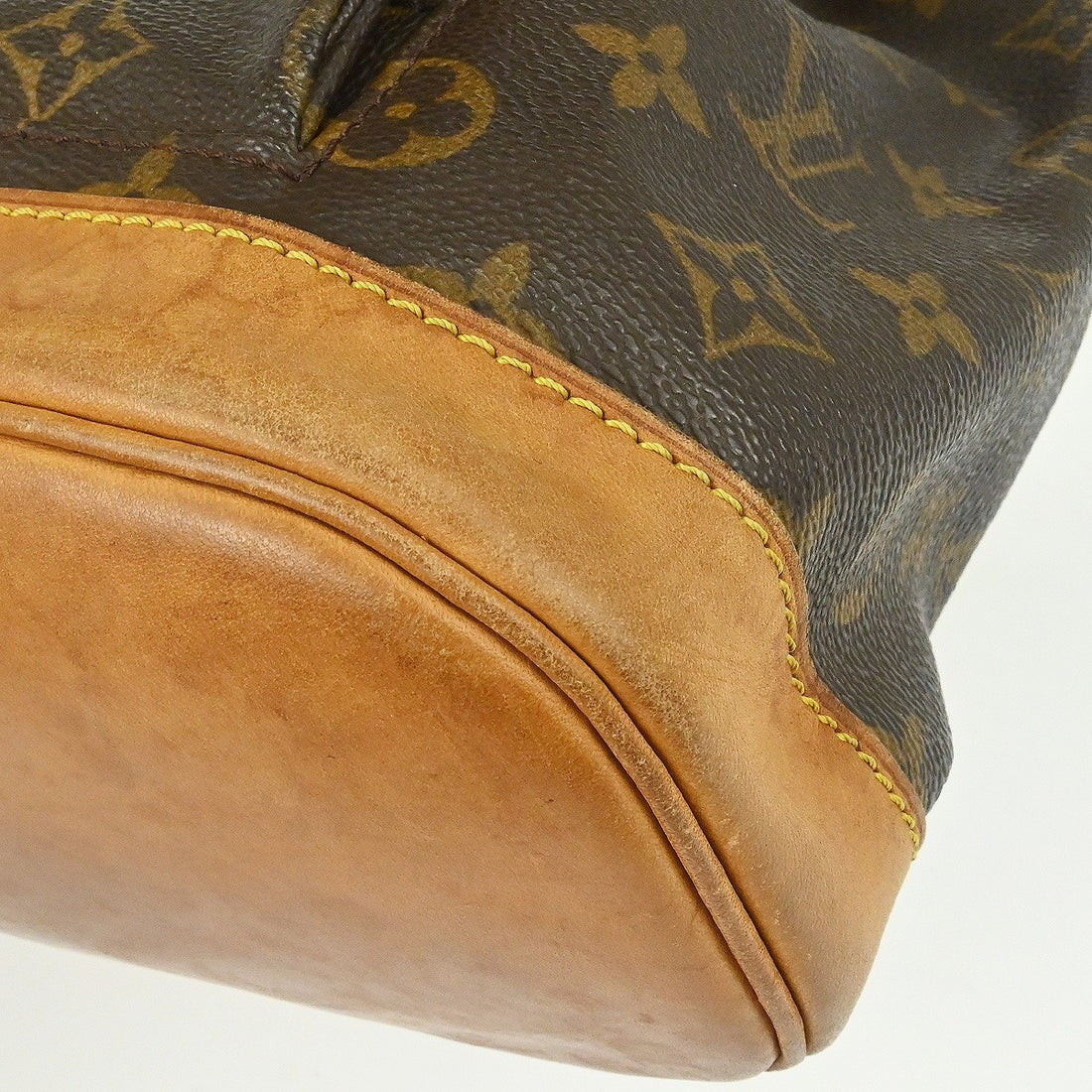Zaino Louis Vuitton Montsouris MM Vintage in Tela Monogram Marrone