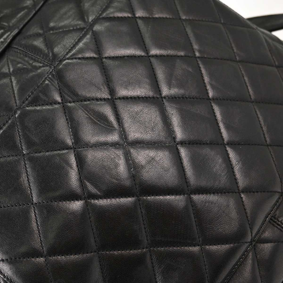 Chanel Circle Lock Backpack Vintage in Pelle di Agnello Nera