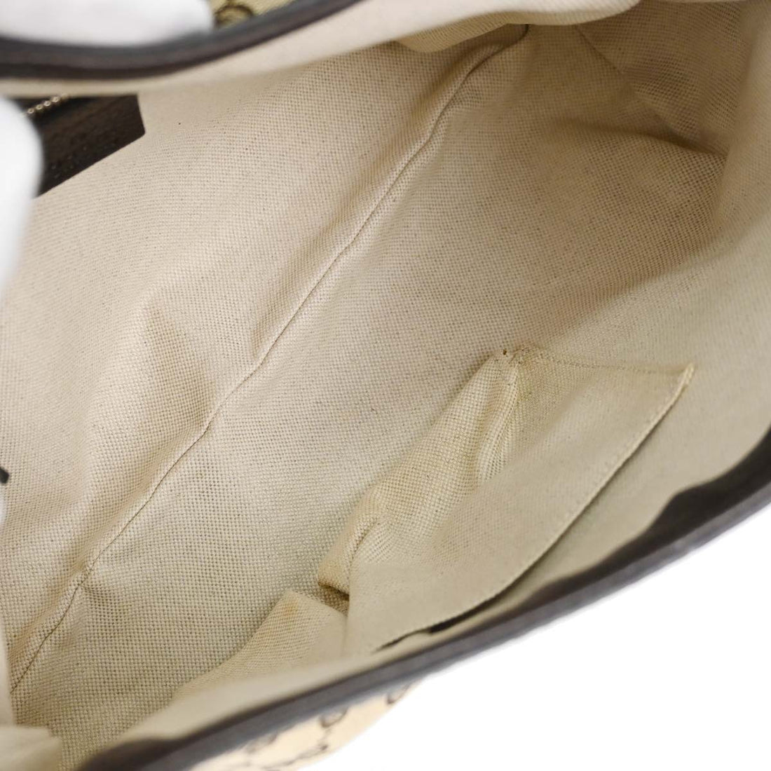 Borsa Gucci Techno Horsebit Vintage in Tela e Pelle Beige