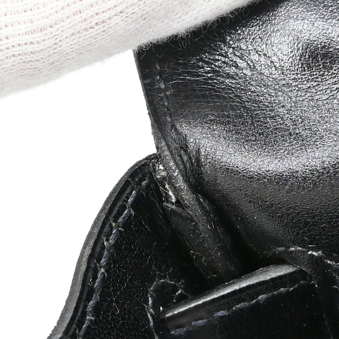 Borsa Hermès Black Box Calf Kelly 28 Sellier 2way Handbag Vintage in Box Calf, Pelle Nero