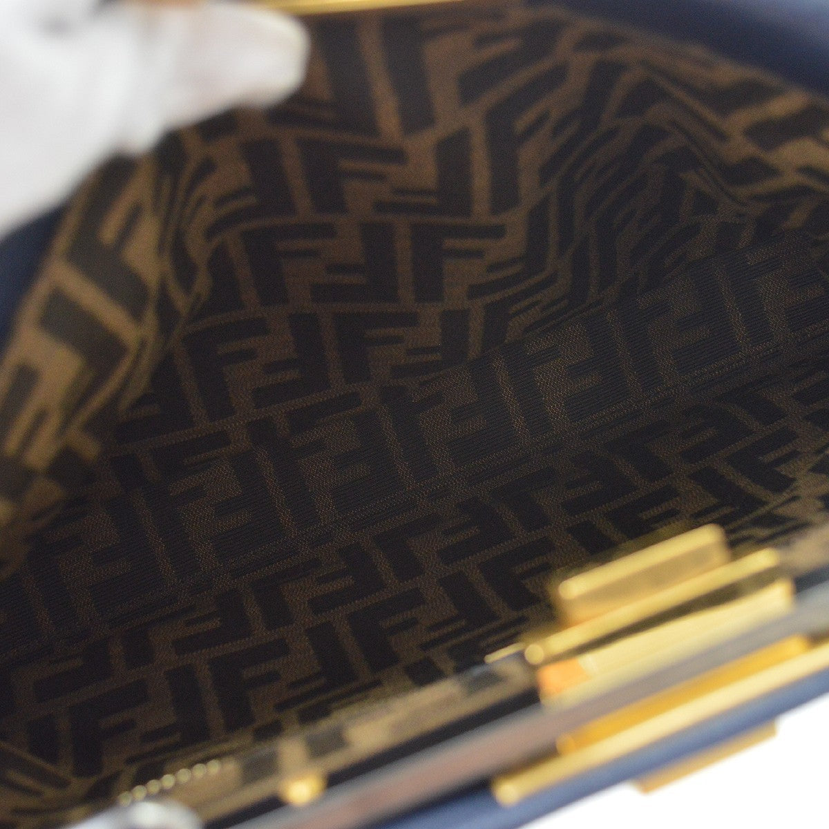 Fendi Navy Peekaboo Handbag