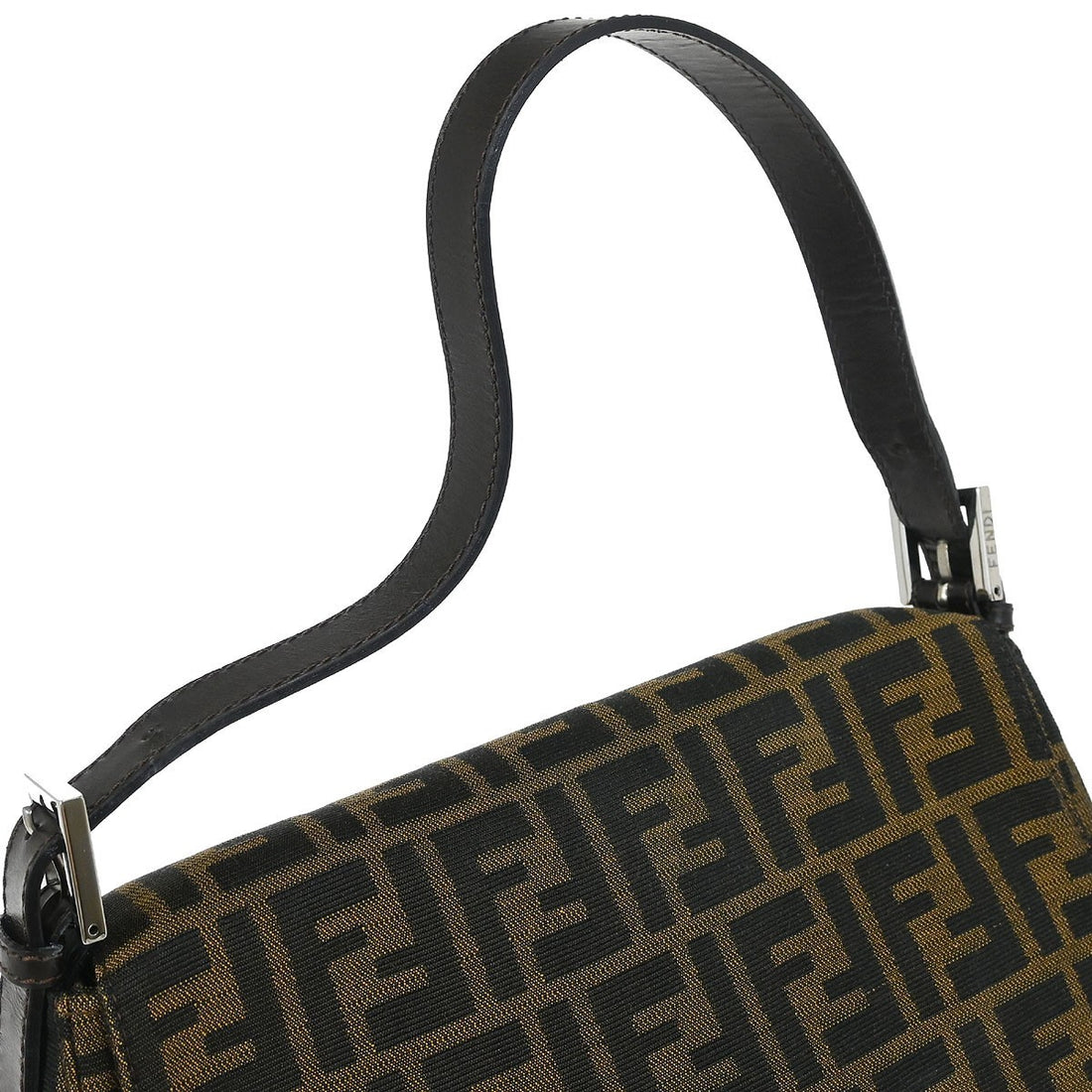 Borsa Fendi Mamma Baguette Zucca Vintage in Tela Marrone — Buone Condizioni · Rif. VI240