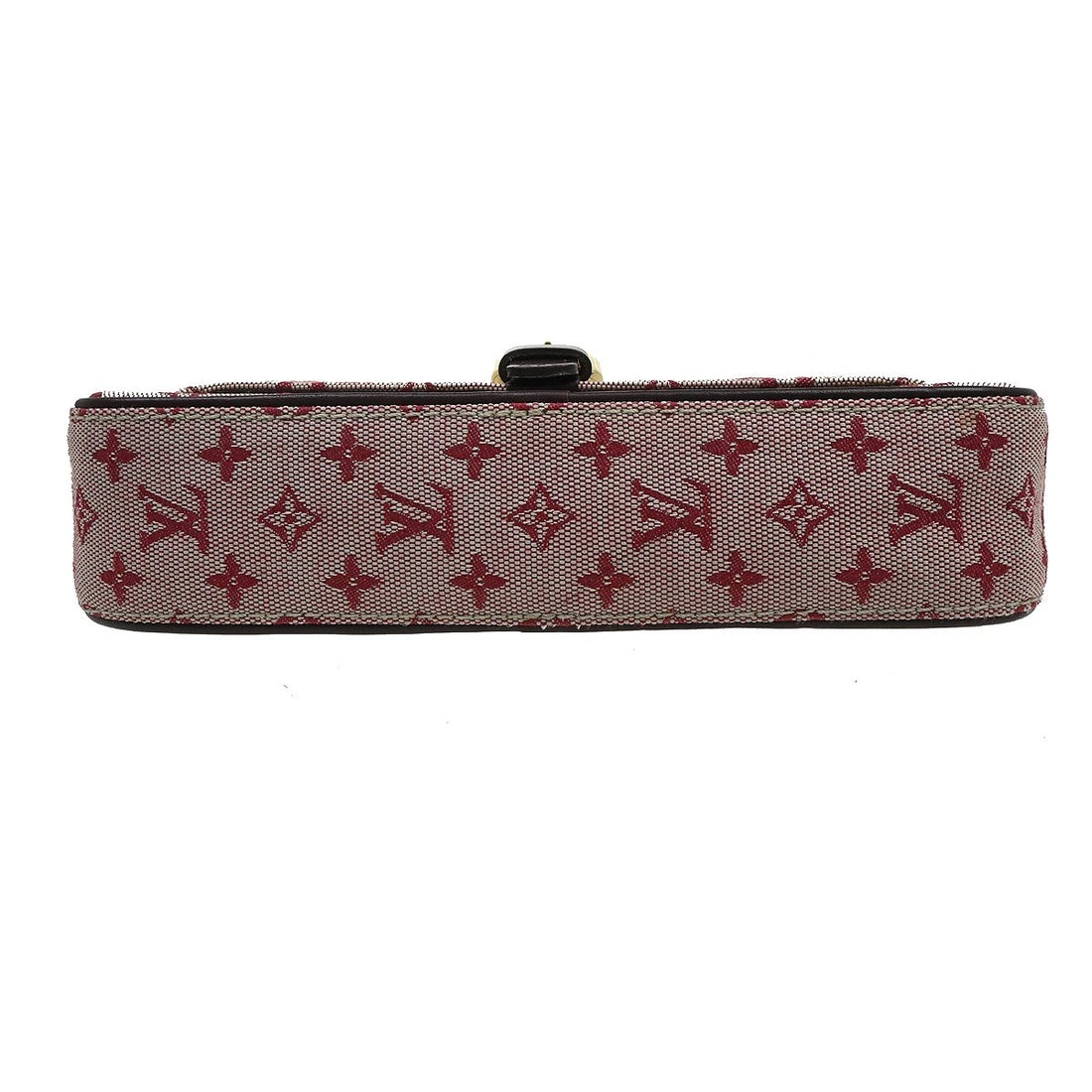 Borsa Louis Vuitton Juliet MM Shoulder Bag Vintage in Monogram Mini Lin Canvas, Leather Rosso
