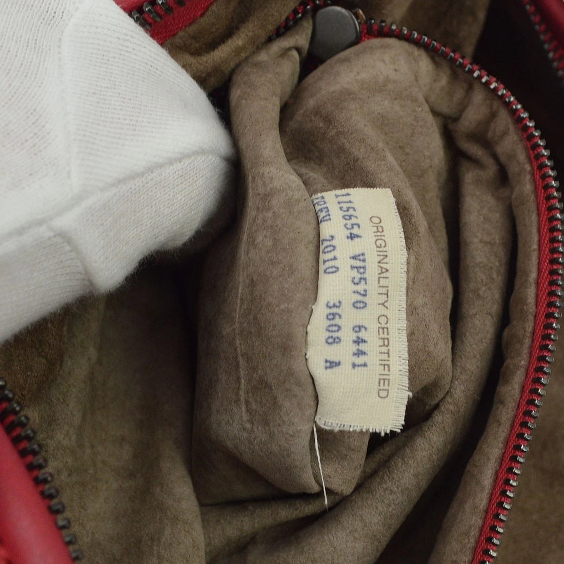 Borsa Bottega Veneta Intrecciato Plisse Hobo Handbag Vintage in Pelle Rosso