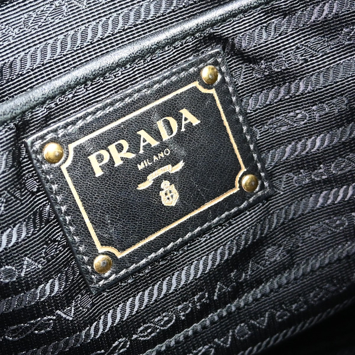Prada Black Nylon Gathered Tote Handbag Vintage