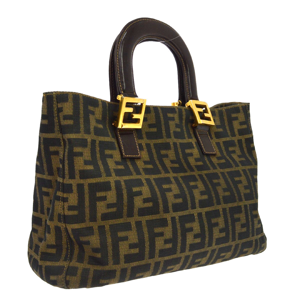 Borsa Fendi Zucca Tote Vintage in Tela Marrone