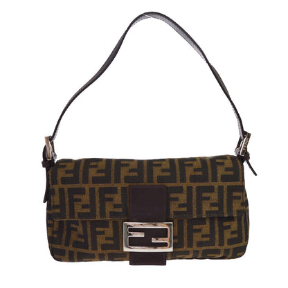 Fendi Brown Zucca Baguette Handbag