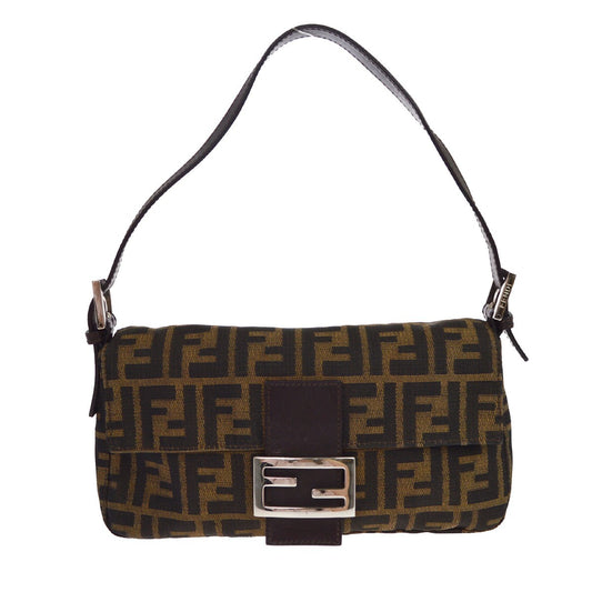 Fendi Brown Zucca Baguette Handbag