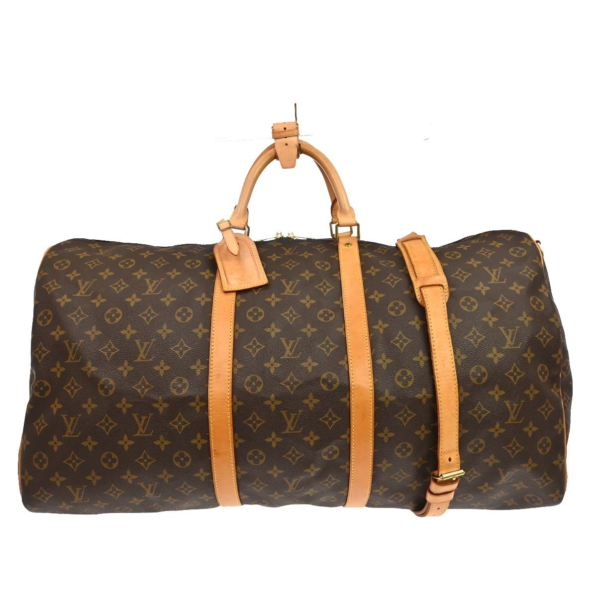 Borsa Louis Vuitton Keepall Bandoulière 60 Vintage in Tela Monogram Marrone