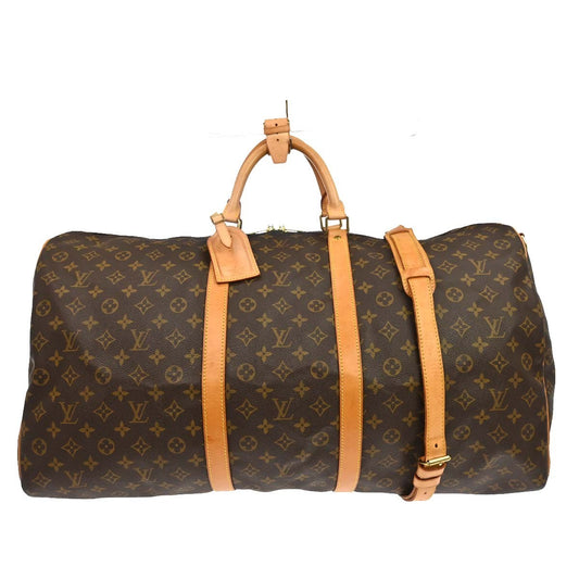 Borsa Louis Vuitton Keepall Bandoulière 60 Vintage in Tela Monogram Marrone