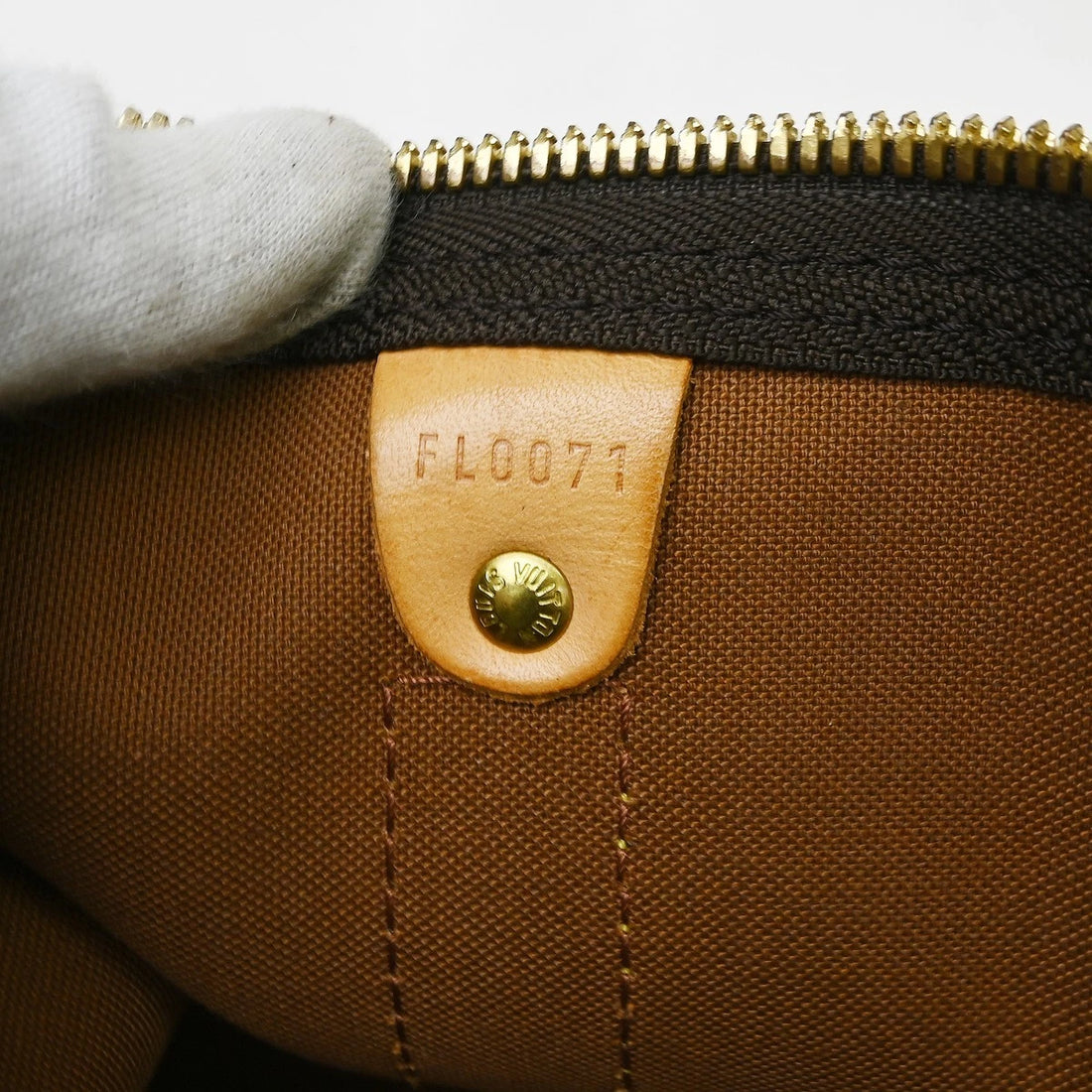 Borsa Louis Vuitton Keepall 55 Travel Handbag Vintage in Monogram Canvas, Leather Marrone