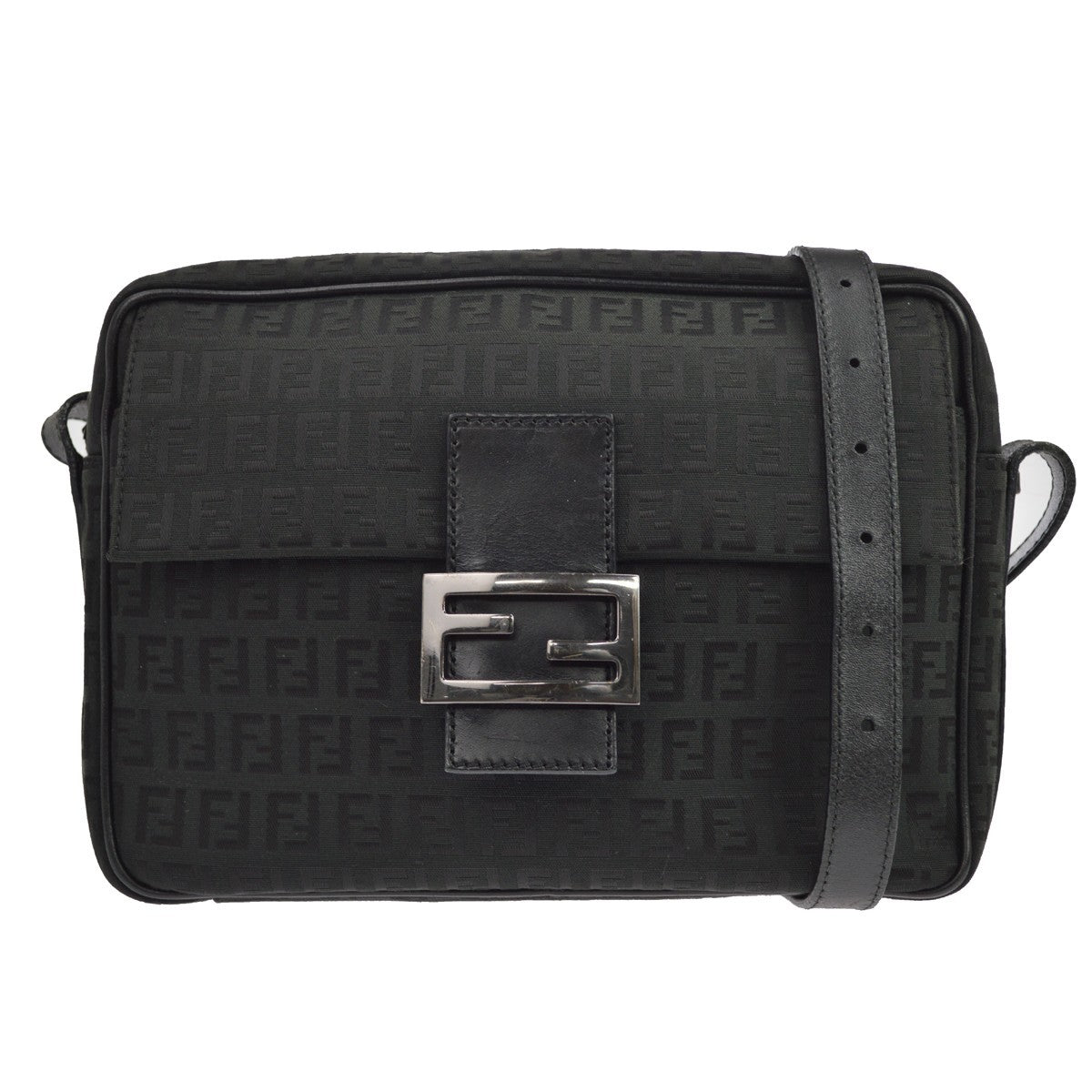 Fendi Black Zucchino Shoulder Bag