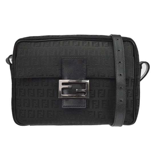 Fendi Black Zucchino Shoulder Bag