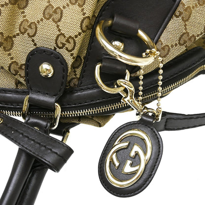 Gucci Beige Canvas GG Tote 2way Handbag Vintage