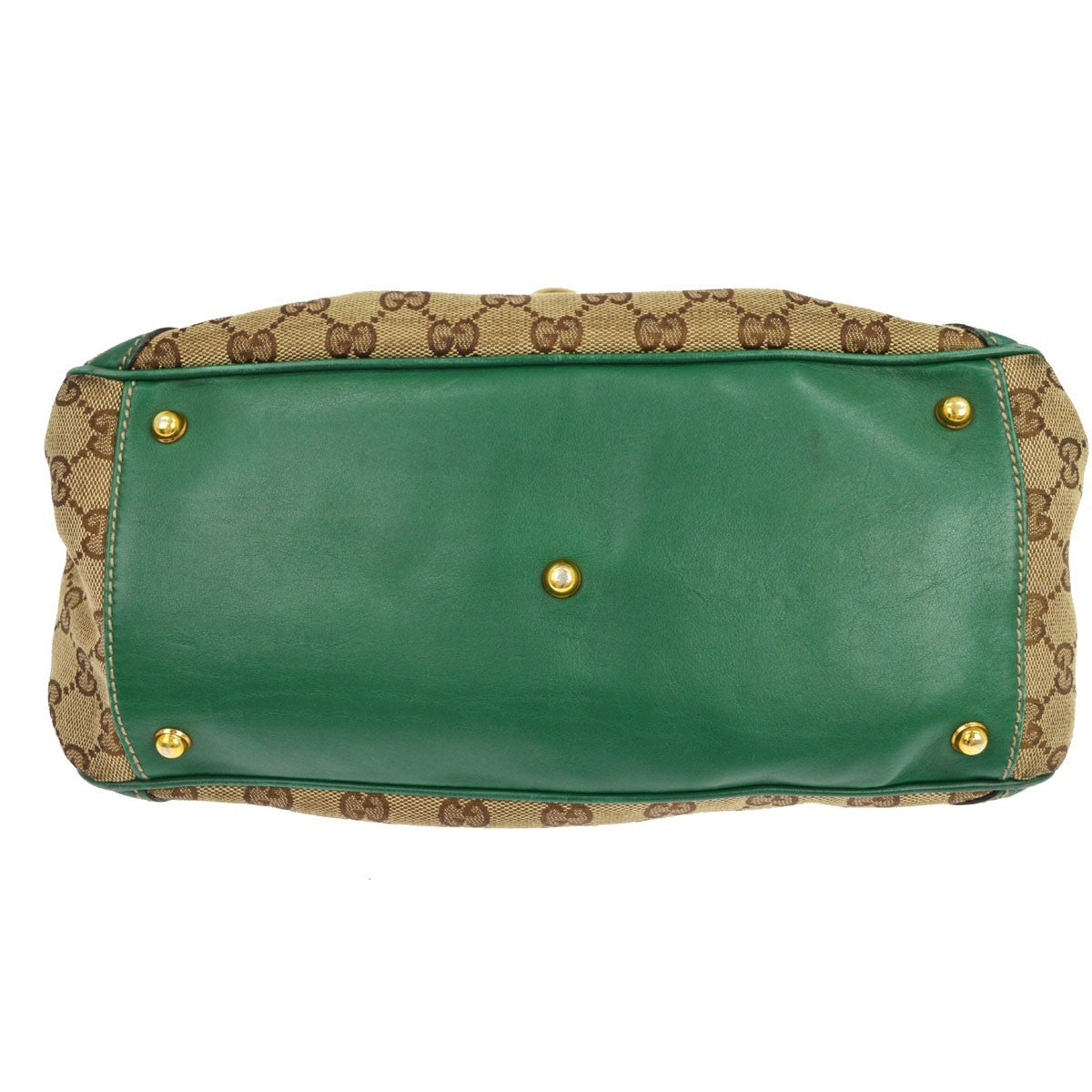 Gucci Green GG Canvas Wave Boston Bag