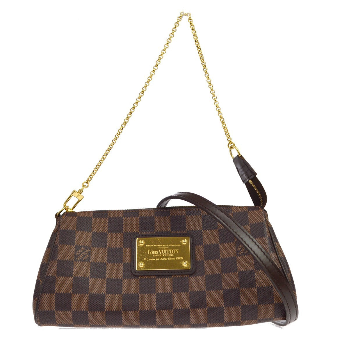 Louis Vuitton Damier Eva 2way Chain Handbag