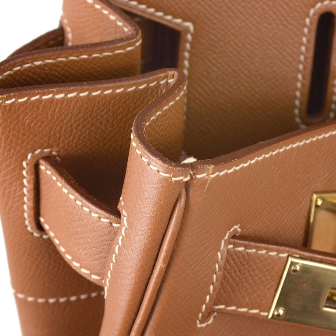 Borsa Hermès Gold Courchevel HAC Haut a Courroies 40 Handbag Vintage in Pelle Courchevel Gold