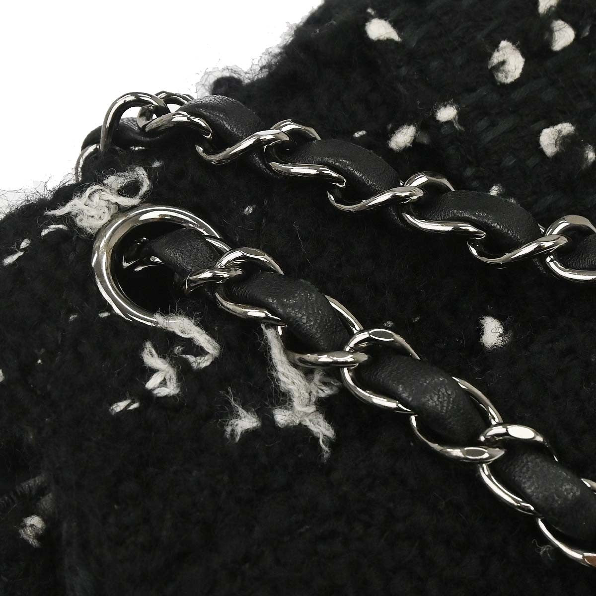 Chanel Black Tweed Elementary Chic Flap Shoulder Bag Vintage