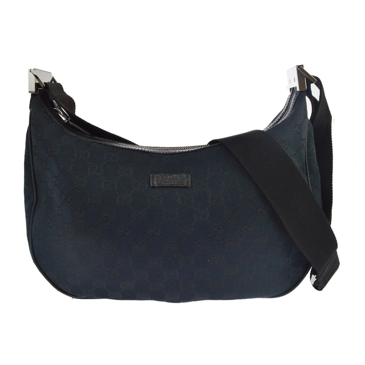 Borsa Gucci GG Shoulder Bag Vintage in Tela, Pelle Nero