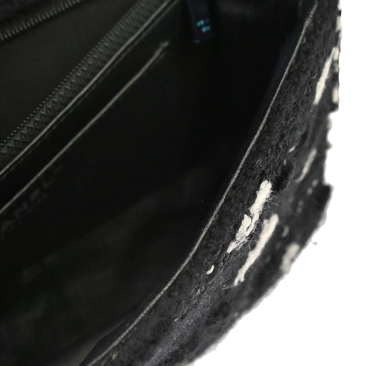 Chanel Black Tweed Elementary Chic Flap Shoulder Bag Vintage