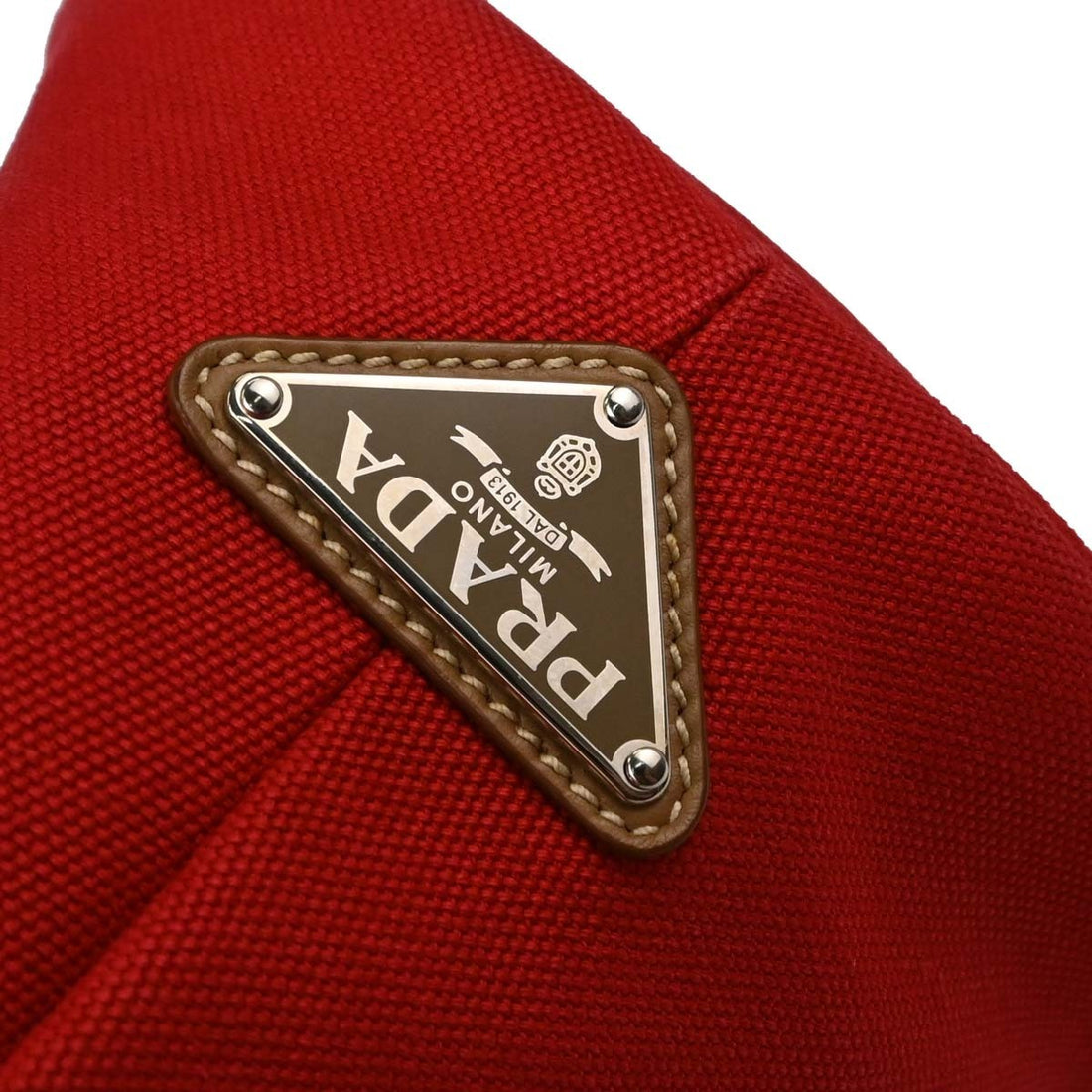 Borsa Prada Canapa 2way Vintage in Tela Rossa