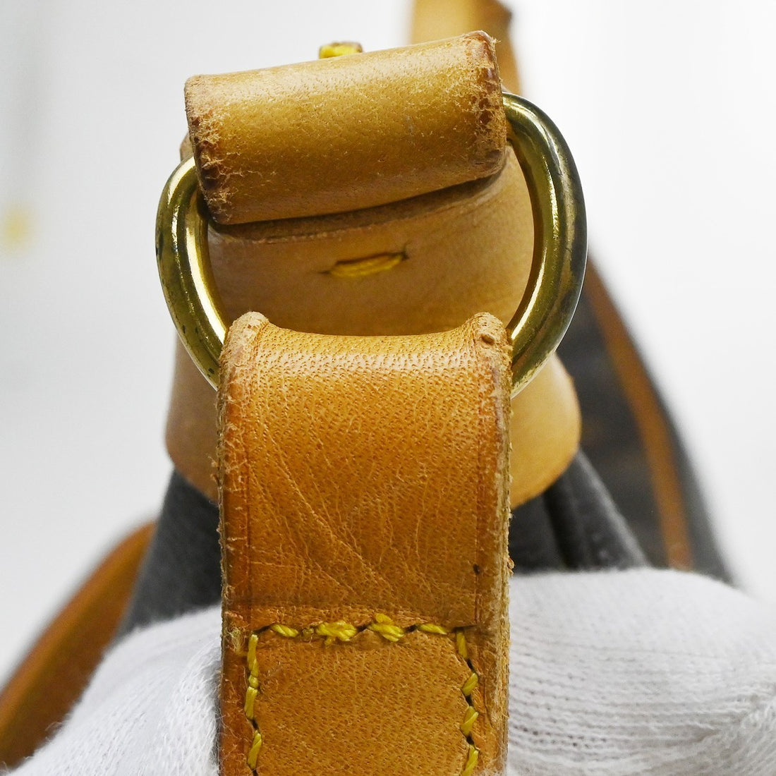 Borsa Louis Vuitton Boulogne 35 Vintage in Pelle Marrone