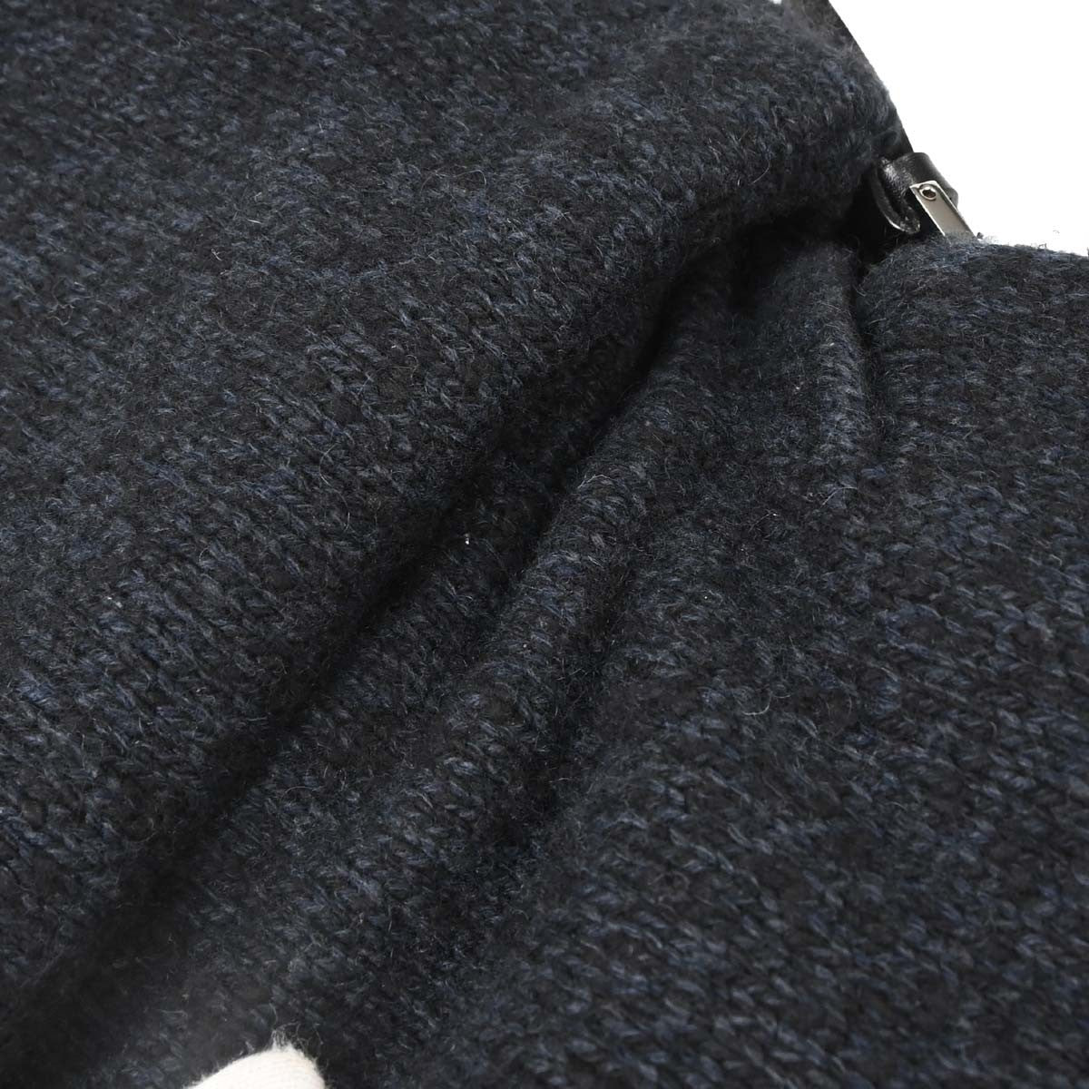 Fendi Black Wool Mamma Baguette Handbag