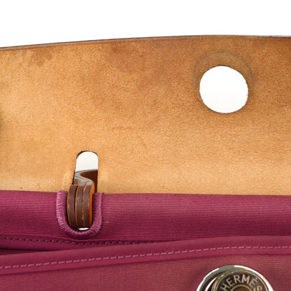 Hermes Rubis Canvas Natural Calfskin Herbag Zip PM