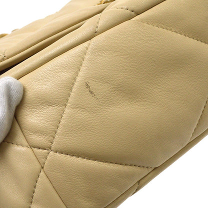 Chanel Beige Lambskin Dix-neuf 19 Large 2way Handbag